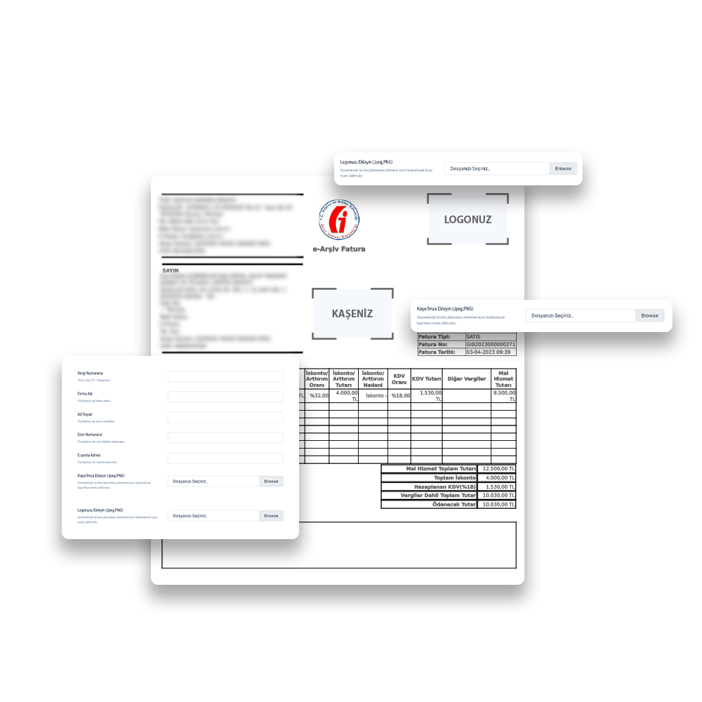 Logo ve Kaşe Faturaya Ekleme